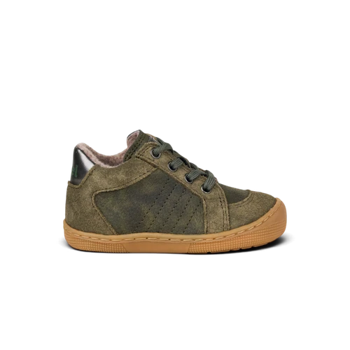 Koel Dion Wool Khaki barefoot babyschoen