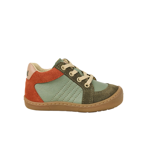 Koel Dion Leather Olive barefoot babyschoen
