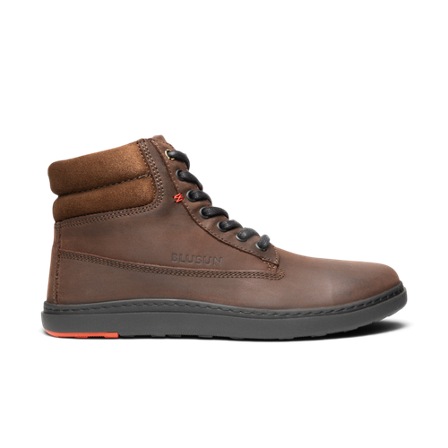 Blusun BLSN-020M Leather Men Brown leren barefoot boot heren
