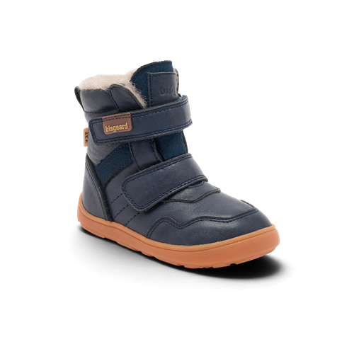 Bisgaard Thorsten Tex Navy waterdichte barefoot winterlaars kind