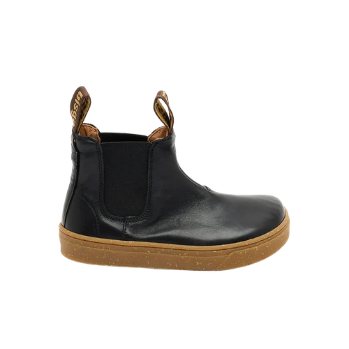 Bisgaard Ene Black leren barefoot chelsea boot kind