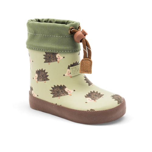 Bisgaard Thermo Rubber Hedgehog gevoerde barefoot regenlaars kind