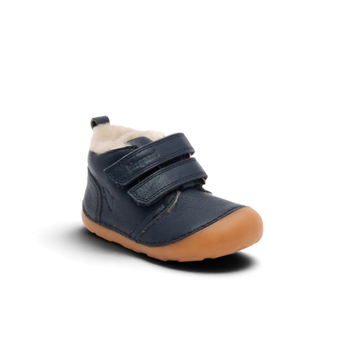 Bisgaard Carter Lamb Navy barefoot babyschoen