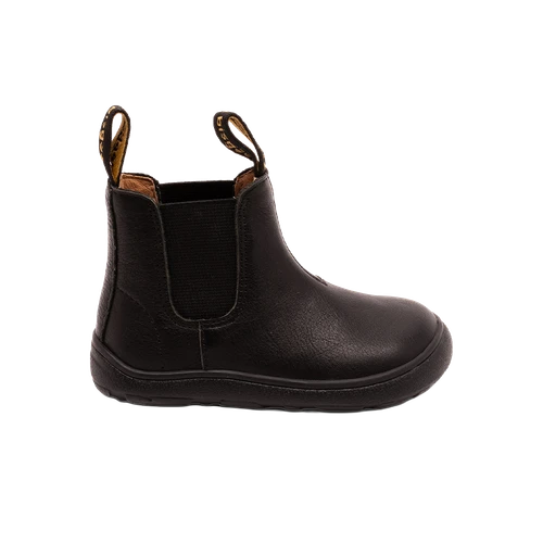 Bisgaard Bruno Black leren barefoot laars kind