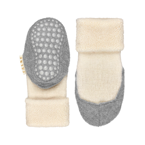 Falke Cosyshoe Baby Wool White barefoot babyschoen