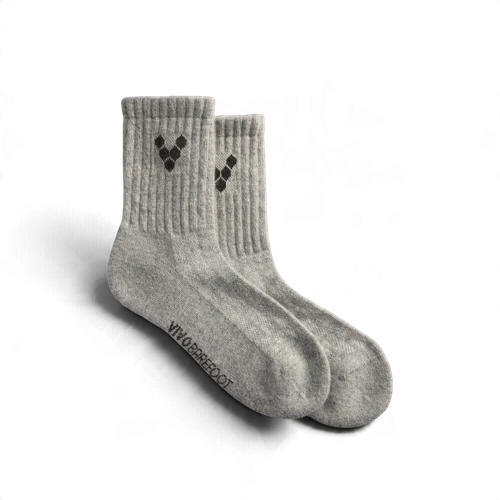 Mim Sheep Wool Thick Sock Unisex Grey Light Brown