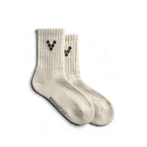 Mim Sheep Wool Thick Sock Unisex White