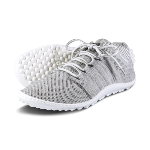 Leguano Beat Zilvergrijs met Witte Zool barefoot waterschoen