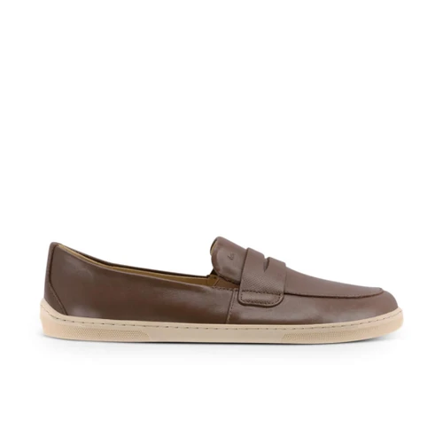 Be Lenka Buena Dark Brown Beige leren barefoot loafer