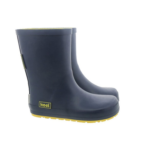Koel Wellie Bare Solid Blue barefoot regenlaars