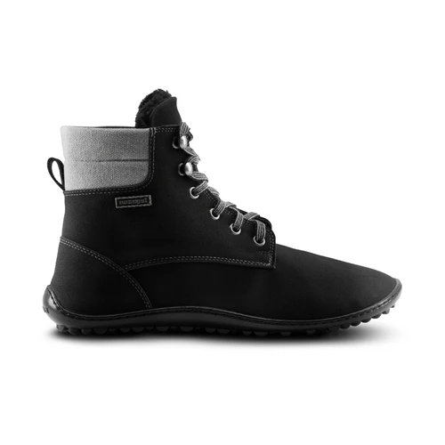 Leguano Icebare Black vegan barefoot winterboot