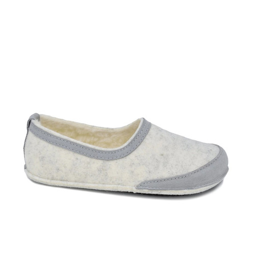 Oma King Warm Slippers Wool-Lined White barefoot slof