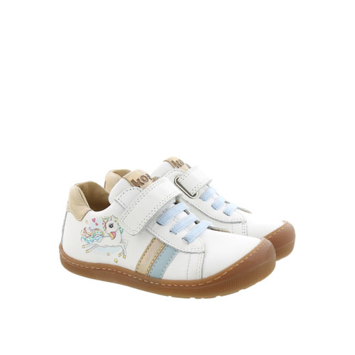 Koel Dakota Print White barefoot babyschoen