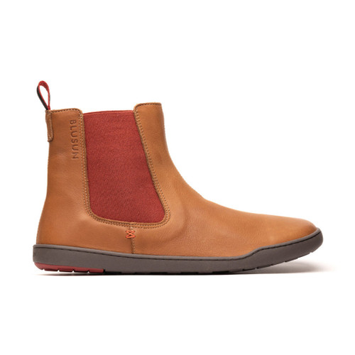Blusun BLSN-300W Leather Women Cognac leren barefoot chelsea boot
