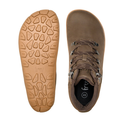 Freet Mudee L2 Brown barefoot bergschoen detail 2