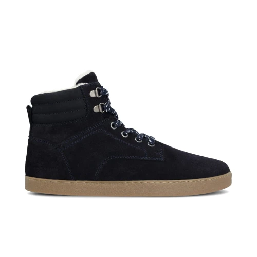 Groundies Vancouver Men Navy barefoot winterschoen met wolvoering