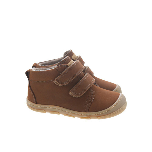 Koel Kari Wide Wool Chocolate brede barefoot kinderschoen