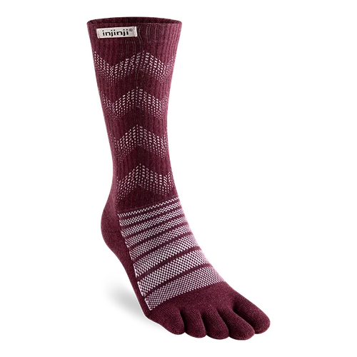 Injinji Outdoor Midweight Crew Wool Garnet