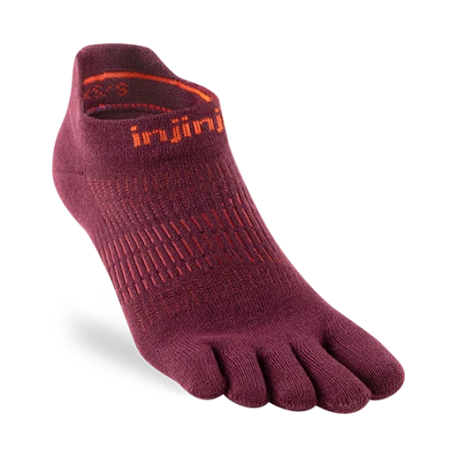 Womens Run Lightweight No-Show Coolmax Mahogany
