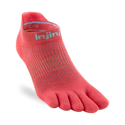 Womens Run Lightweight No-Show Coolmax Coral