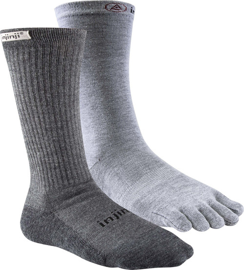 Mens Liner+Hiker Crew  Coolmax/Nuwool Charcoal