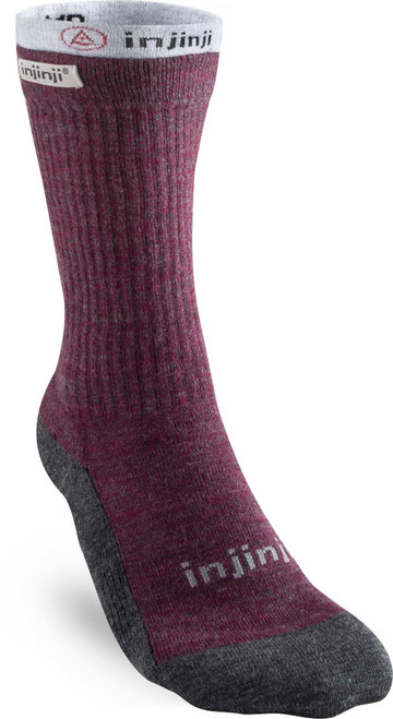 Womens Liner+Hiker Crew  Coolmax/Nuwool Maroon