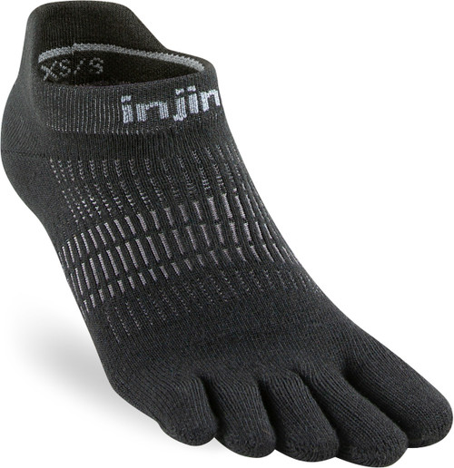 Womens Run Lightweight No-Show Coolmax Black