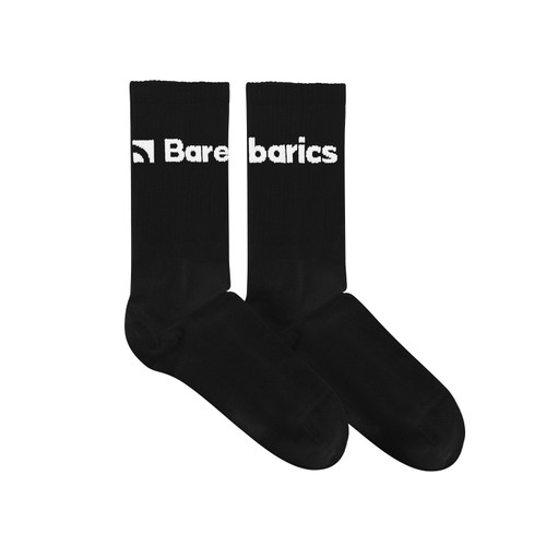 Barefoot Socks BB Crew Black Big Logo
