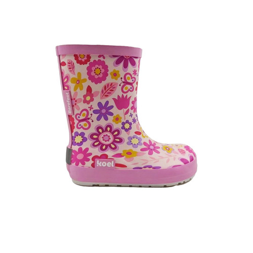 Wellie Bare Multi Fuchsia Flowers