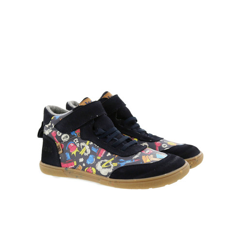 Devin Tex Print Merino Blue