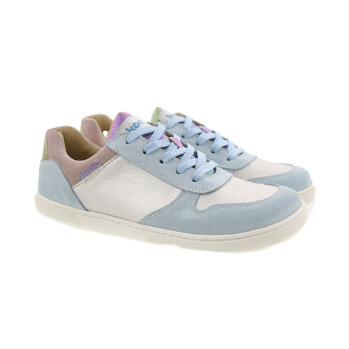 Francie Leather Metallic Celeste