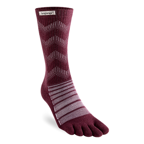 Outdoor Midweight Crew Wool Garnet