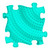 Orthopedic Mat - Twister Firm, Turquoise