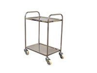 Luxor 2-Shelf Stainless Steel Healthcare Cart L100S2