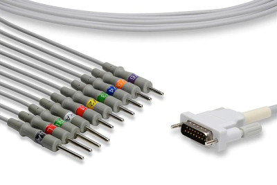 Schiller Compatible Direct-Connect EKG Cable Needle 11ft