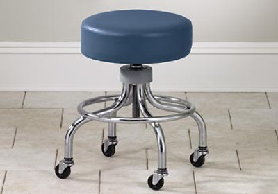 Clinton Classic Series Chrome Stool w/ Round Foot Ring 2102