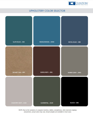 Clinton Classic Upholstery Colors