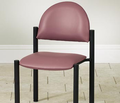 Clinton Upholstered Chair with Black Frame C-40