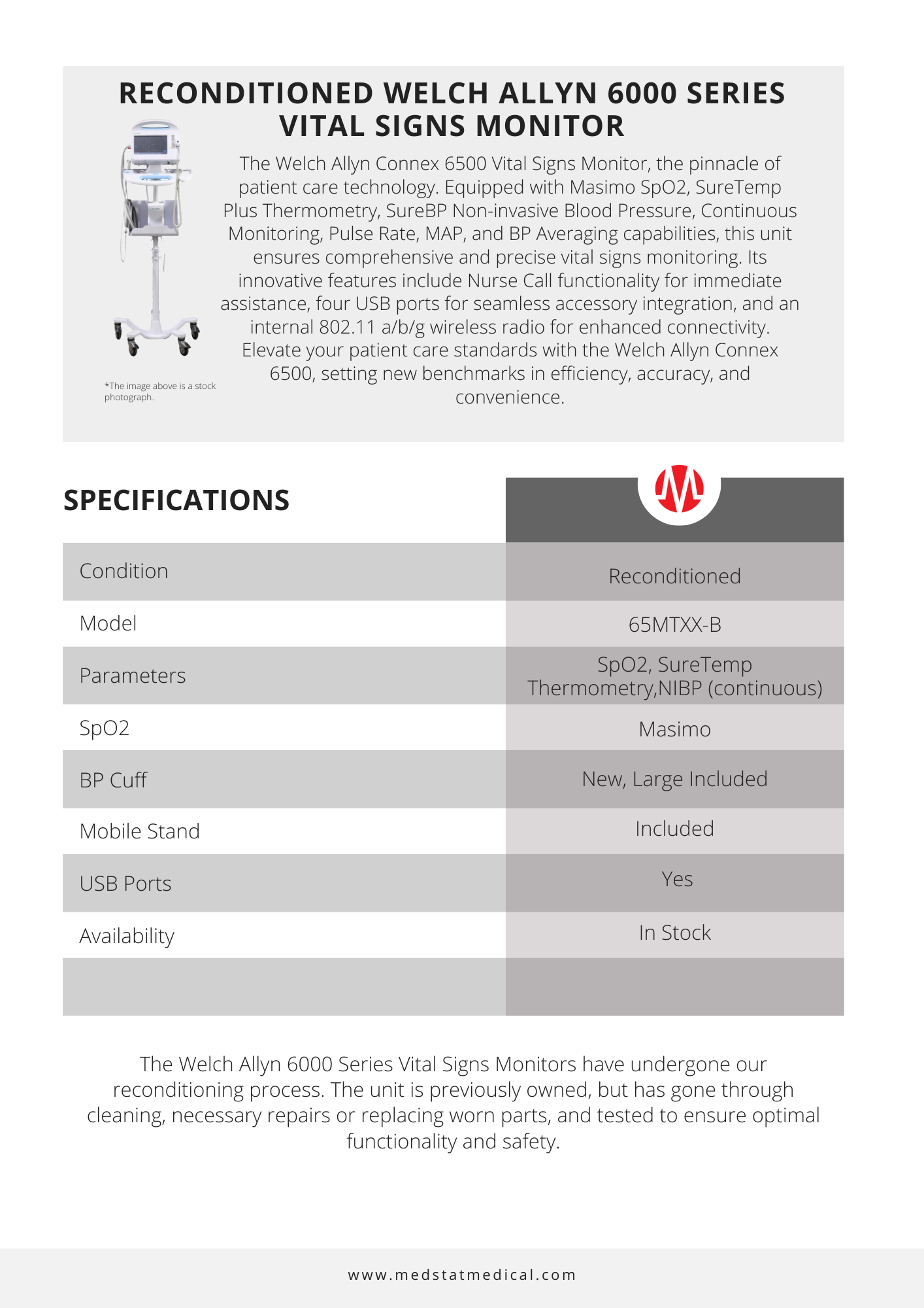In Stock Welch Allyn Vital Signs Monitors MedStat Medical