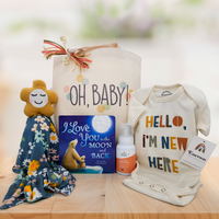 OH BABY! Deluxe New Baby Gift Basket