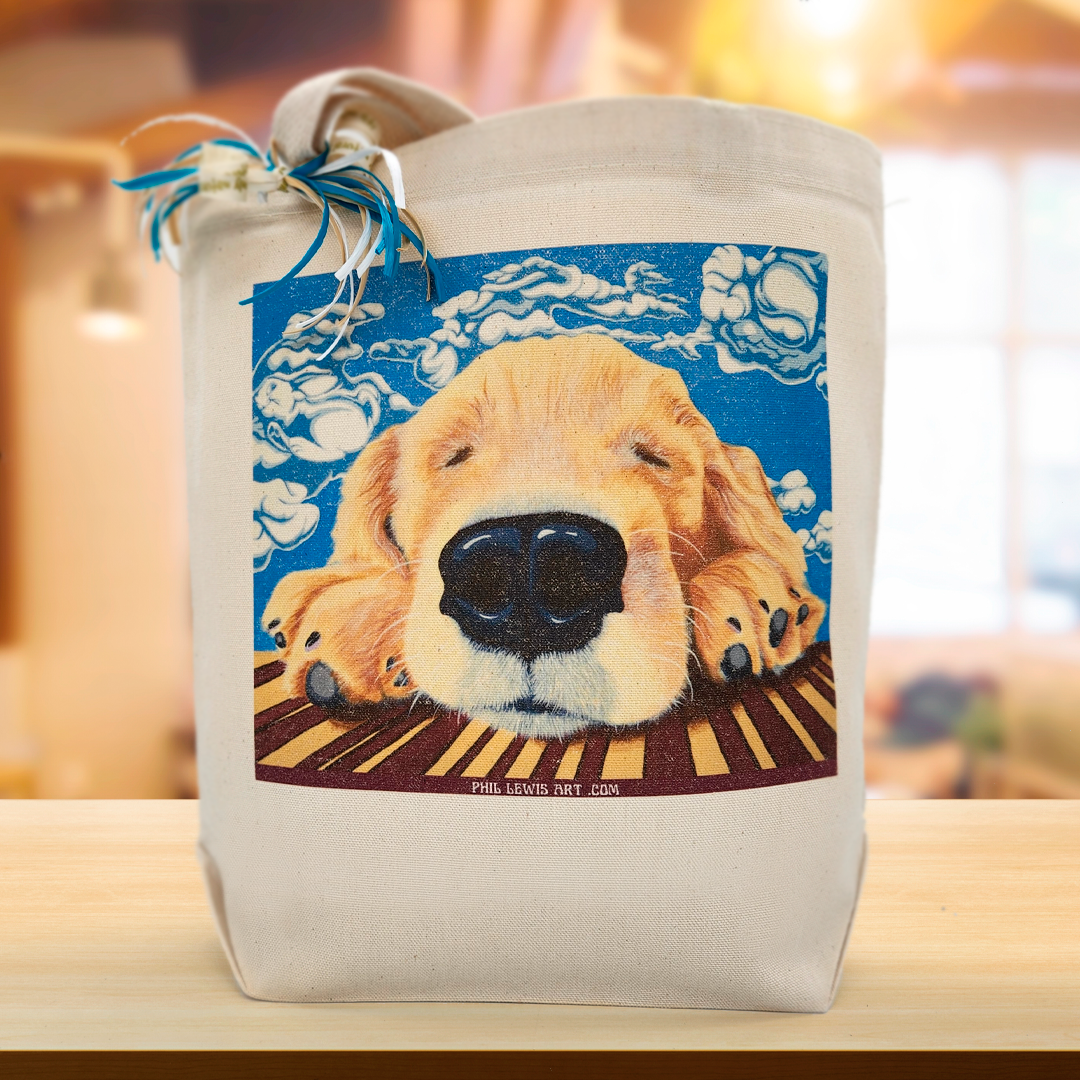 Create Your Own Dream Big Golden Retriever Gift Tote
