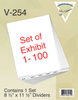 Bottom Exhibit Dividers Set 1-100