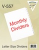 Jan-Dec (Monthly) Binder Dividers