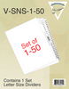 Numbered Tab Dividers 1-50