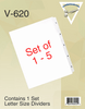 1-5 Side Tab Dividers
