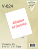 Affidavit of Service Tabs
