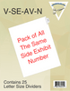 Avery® Style Side Exhibit Indexes Numbers (pack of 25)