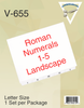 Roman Numerals I - V Landscape