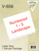 Numbers 1 - 5 Landscape