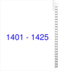 Numbered Dividers 1401-1425